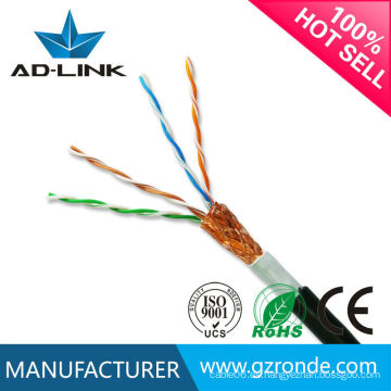 Aislamiento PE chaqueta cable sftp interior / exterior lan cable cat5e